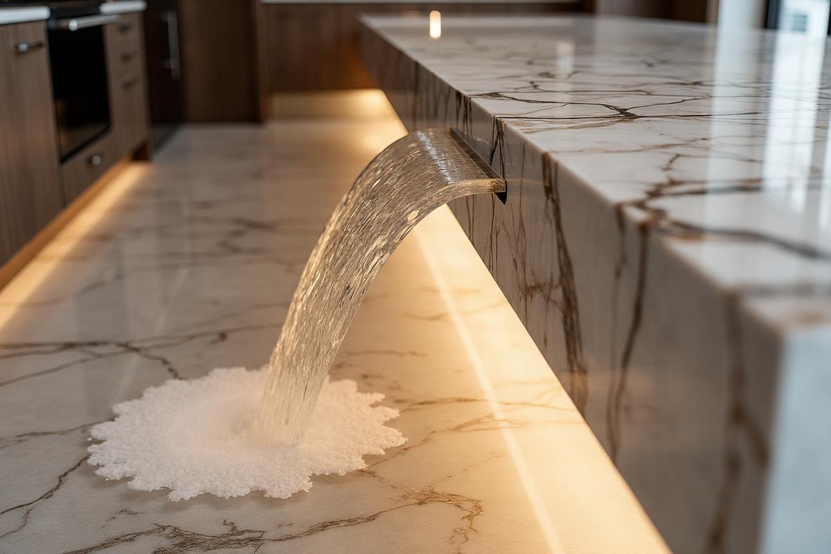 Taj Mahal quartzite slab